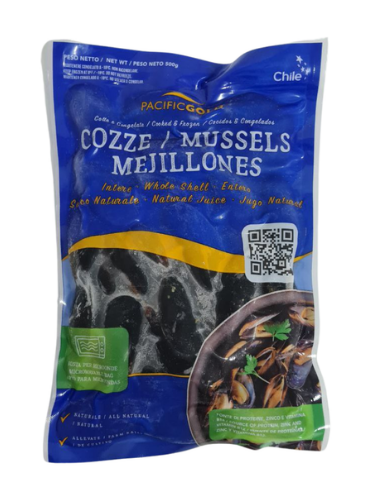 Мідії чилійські Pacific Gold у мушлях 500 г - фото