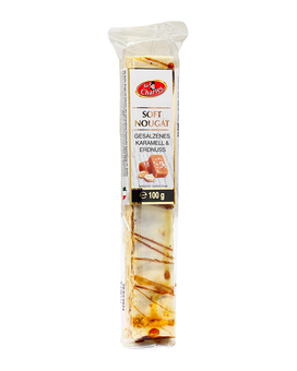 М'яка нуга Sir Charles із солоною карамеллю та арахісом Soft Nougat GESALZENES KARAMELL & ERDNUSS, 1 - фото