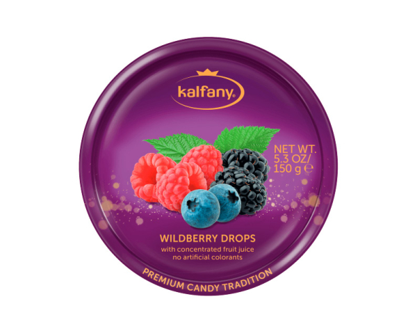 Льодяники Kalfany Wildberry Candies лісові ягоди 150г, 10 шт/ящ - фото