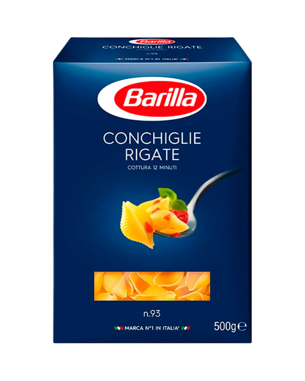 Макарони BARILLA 93 Conchiglie Rigate  500г - фото