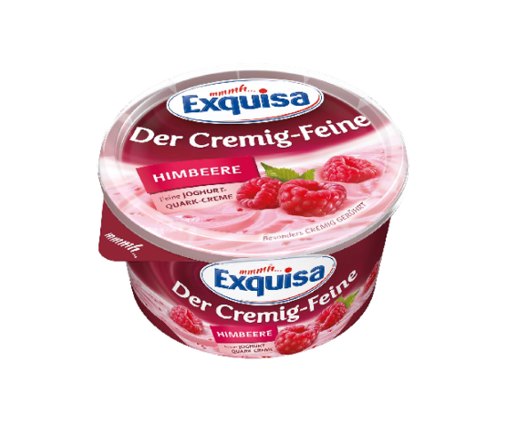 Сирний десерт Exquisa з малиною, 0,2%, 500 г - фото