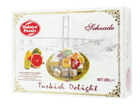 Malatya Pazari Рахат-лукум фруктовий аромат Шехзаде 200г - фото