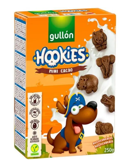 Печиво GULLON Hookies Mini Cacao, 250г, 12шт/ящ - фото