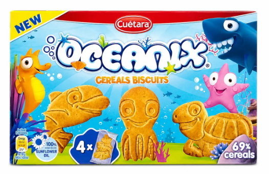 Печиво дитяче Cuetara Oceanix Cereals Biscuits злакове 110 г - фото