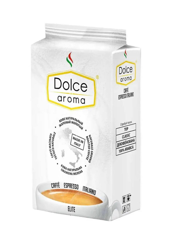 DOLCE AROMA caffe MACINATO ELITE 250гр (50/50) Кава мелена - фото