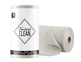 Відривні серветки з мікрофібри Fantasti Clean 30×30 см, сірі, 75 шт. (MCSLJ121275GR) - фото