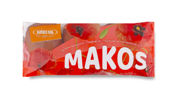 Здобні вироби Пиріжок з маковою начинкою 0,24 кг - фото