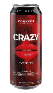 Пиво ТМ FOREVER "CRAZY" світле нефільтр. 0,5 - фото