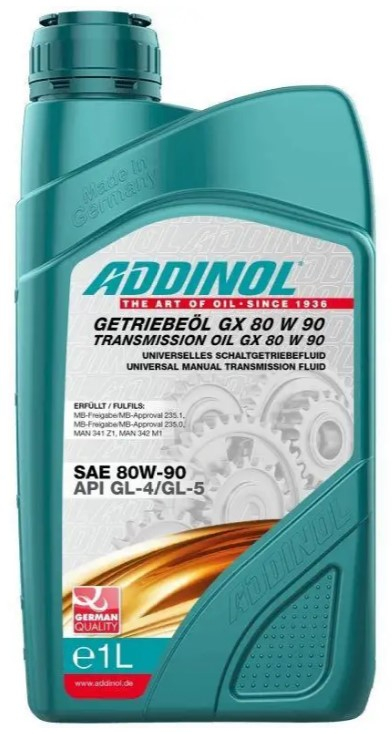 Олива трансмісійна ADDINOL GETRIEBEOL GX 80 W 90 - 1л. - фото