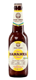 Сидр звичайний ігристий ТМ MIKKI BREW "Bananka" напівсолодкий 0.33л - фото