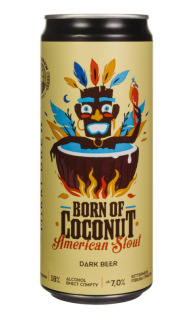 Пиво ТМ MIKKI BREW "Born of coconut" темне нефільтроване 0.33 л. - фото