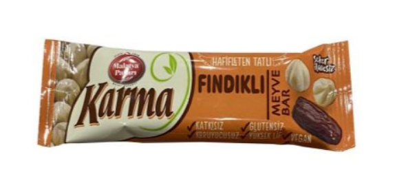 Malatya Pazari КАРМА Фруктовий батончик з фундуком (без цукру) 40г - фото