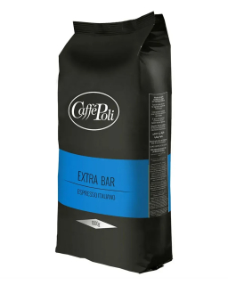 Кава в зернах Caffe Poli Extrabar, 1 кг (80/20) (8019650000201) - фото
