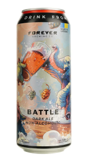 Пиво ТМ FOREVER "Battle" темне безалкогольне нефільтроване 0,5 л. З/Б - фото