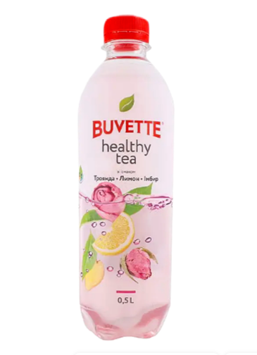 Напій Buvette Healthy tea зі смаком Троянди, лимону та імбиру (3*3) 0,5 л - фото
