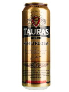 Пиво Tauras Tradicinis Allus светлое фильтрованное 6% 0,568 л - фото