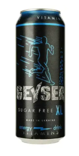 Напій б/а енергетичний ТМ Geyser "SUGAR FREE" 0,5 л з/б - фото