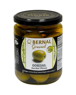 Оливки Bernal Gourmet Гігант з кісточкою 436 г(суха вага250 г) 12 шт/ящ, - фото