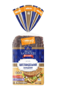 Хліб Шотландський солодовий 0,4 кг, нарізаний - фото