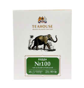 Чай зелений у пірамідках Teahouse Будда у коробці 2г × 25 шт - фото