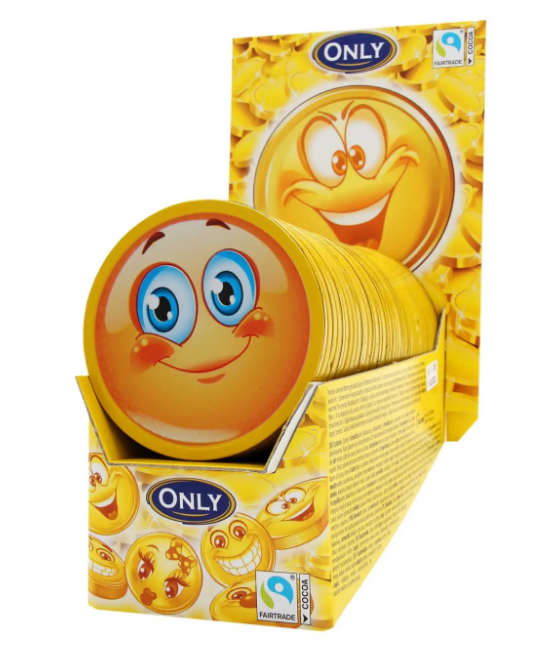 Шоколад молочний Emoji талер   2x36x21,5г Only Італія - фото