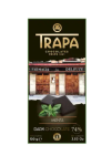 Шоколад 100г TRAPA Choco Dark 74% черный мятный, 15шт/ящ - фото №1