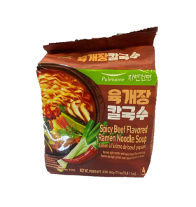 Локшина Гострий суп рамен з яловичиною Spicy Beef Flavored Ramen Noodle Soup Crab Ramen TM"Pulmuone" - фото