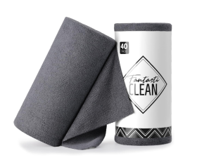 Відривні серветки з мікрофібри Fantasti Clean 30×30 см, темно-сірі, 40 шт. (MCSLJ121240DGR) - фото