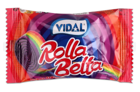 Желейні цукерки Vidal Rolla Belta Rainbow 19 г – фруктові стрічки, жувальні солодощі - фото