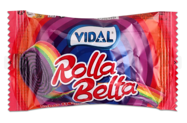 Желейные конфеты Vidal Rolla Belta Rainbow 19 г – фруктовые ленты, жевательные сладости - фото