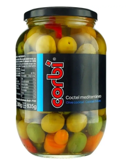 Оливки Corbi коктейль середземноморський 835g(суха вага 50г) - фото