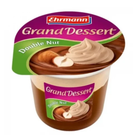 Десерт Grand з подвійним горіхом 4,3% жирність 190гр ТМ Ehrmann - фото