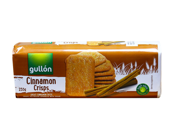 Печиво GULLON Cinnamon crisps, з корицею, 235г, 15шт/ящ - фото