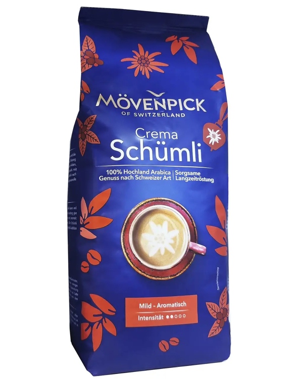 Кава в зернах Movenpick Crema Shumli, 1 кг (100% арабіка) (4006581170060) - фото