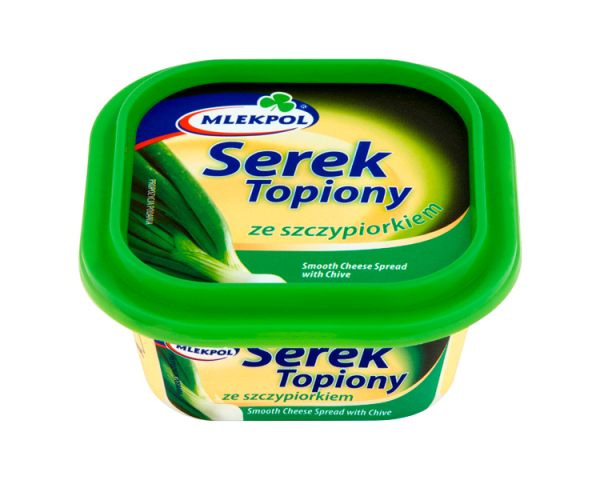Сир плавлений з цибулею Mlekpol Serek topiony ze szczypiorkiem, 100 г - фото