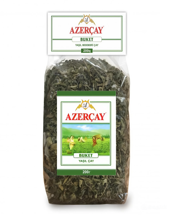 Чай "Azercay" зелений 200 гр. ц\п - фото