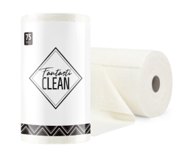 Відривні серветки з мікрофібри Fantasti Clean 30×30 см, білі, 75 шт. (MCSLJ121275WH) - фото