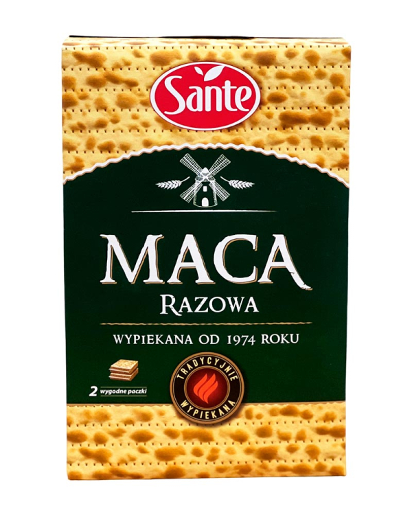 Маца Цельнозерновая из муки грубого помола пшеницы и ржи ТМ Sante, 180г - фото