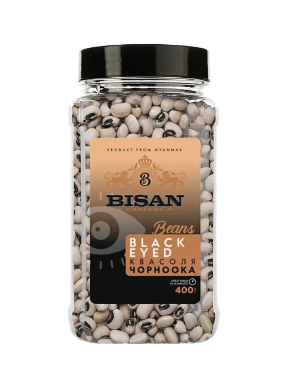 BISAN Квасоля Чорноока 400г пл/б - фото