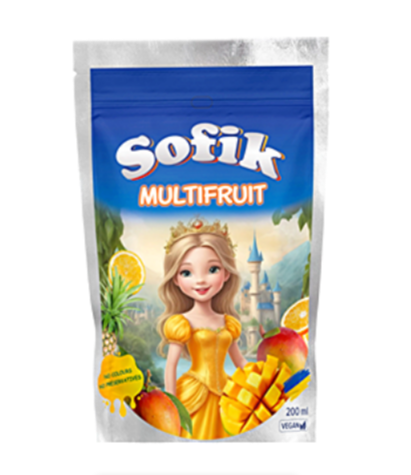 Напій соковий безалкогольний негазований Sofik "MULTIFRUIT" зі смаком манго,200мл,10шт/ящ - фото