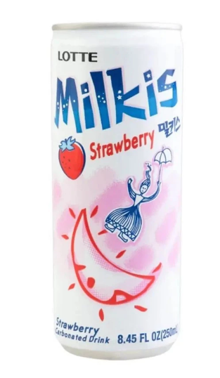 Напій газ.безалког."MILKIS STRAWBERRY" 250мл TM "LOTTE" - фото