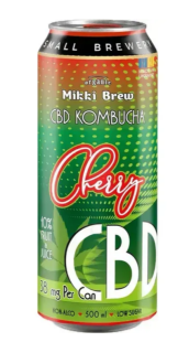 Напій б/а слабогаз. TM "MIKKI BREW" CBD КОМБУЧА "CHERRY" 0,5 л. - фото