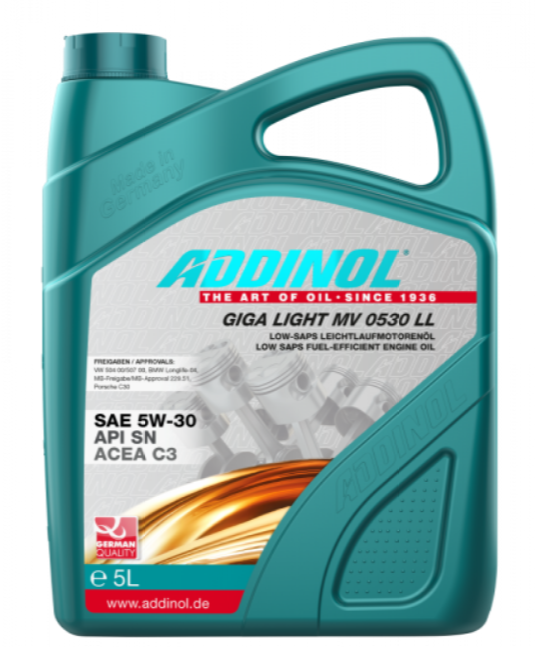 Моторна олива ADDINOL GIGA LIGHT MV 0530 LL 5л - фото