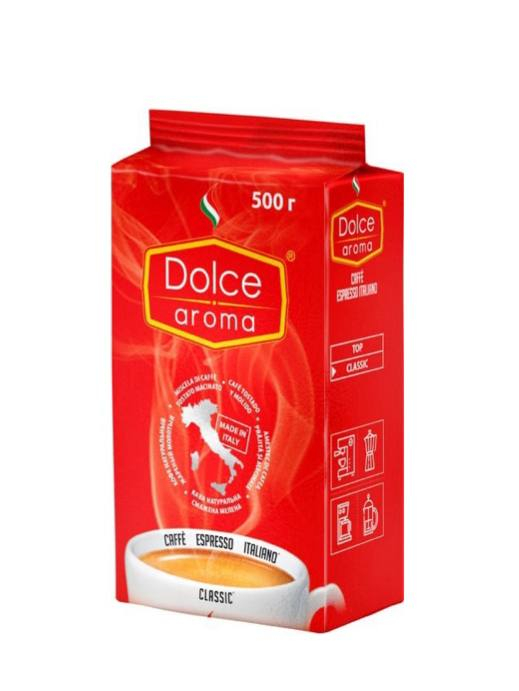 DOLCE AROMA caffe MACINATO CLASSIC 250гр (10/90) Кава мелена - фото