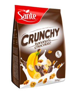 Кранчи с бананом и шоколадом ТМ Sante 350 г - фото