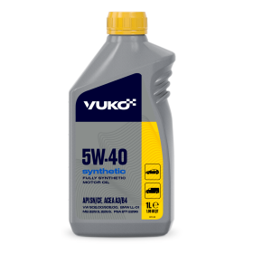 Олива моторна синтетична VUKO (YUKO) SYNTHETIC 5W-40 API SN/CF, 1 л ПЕ (48 070) - фото