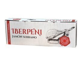 Хамон Iberpeni Paleta Serrana з підставкою та ножем в подарунковій упаковці 3,2 - 4,0 кг. - фото
