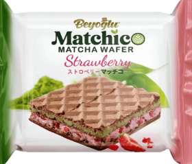 Дубайські вафлі Beyoglu Duo з полуничним кремом 32 г - фото