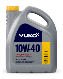 Олива моторна напівсинтетична гідрокрегінгова VUKO (YUKO) VEGA SYNT 10W-40 API SL/CF, 4 л ПЕ (48 107) - фото