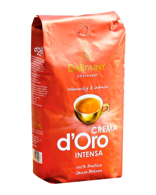 Кава в зернах Dallmayr Crema D'Oro Intensa, 1 кг (100% арабіка) (4008167042709) - фото